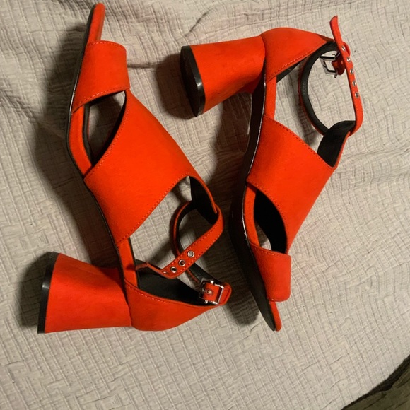 Top shop red strap block heels - Picture 3 of 4
